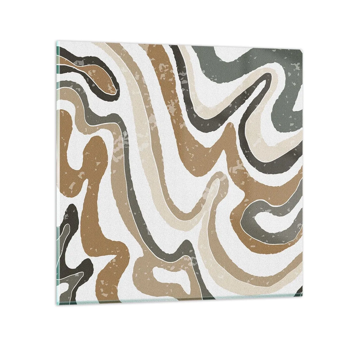 Glass picture - Meanders of Earth Colours - 50x50 cm