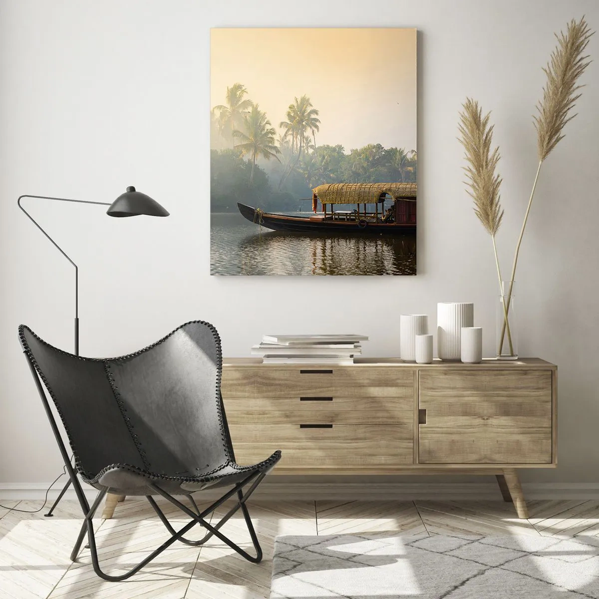 Glass picture - House on the River - 50x70 cm