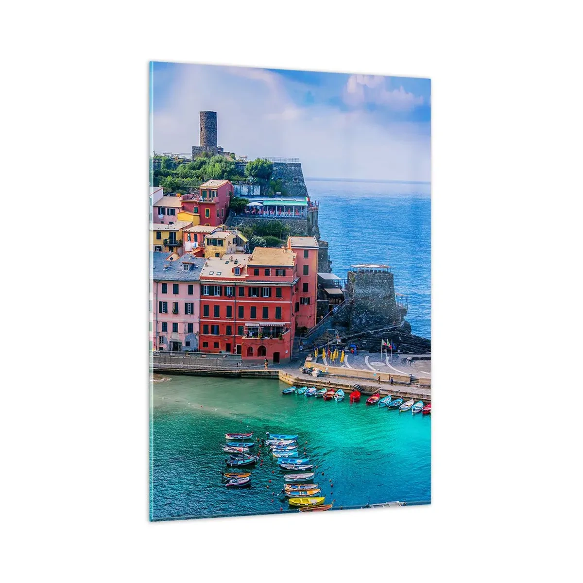 Glass picture - Magical Mediterranean Town - 80x120 cm