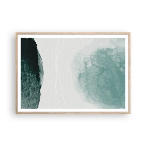 Poster in light oak frame - Encounter With Fog - 100x70 cm