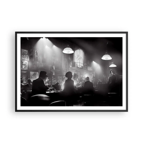 Poster in black frame - In Jazz Ambiance - 100x70 cm