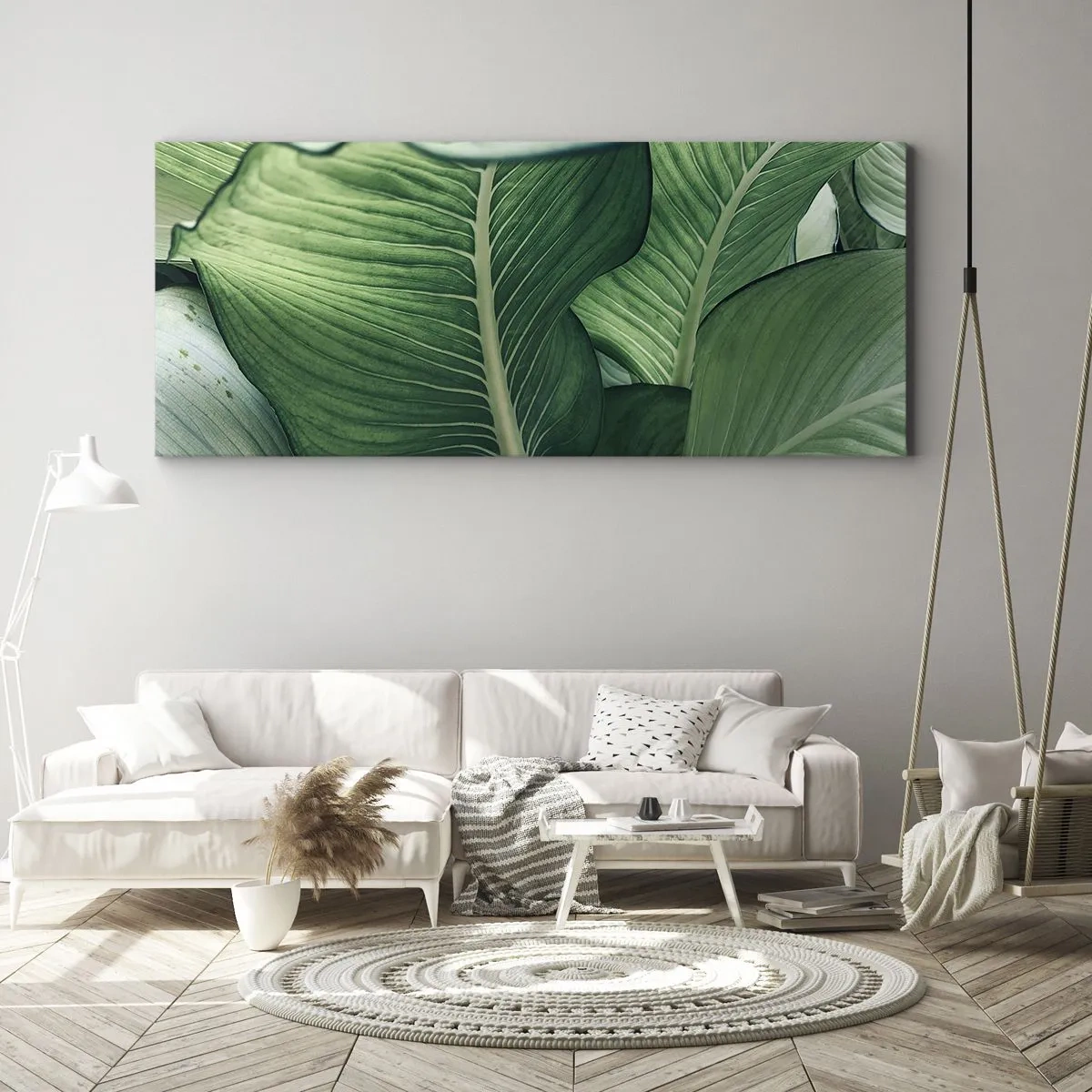 Canvas picture - Life in Intense Green Colour - 120x50 cm