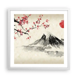 Poster in white frmae - Love Japan - 50x50 cm