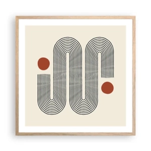 Poster in light oak frame - From Beginning till the End - 60x60 cm