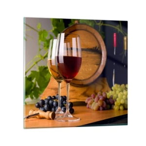 Glass picture - Like at Old Masters - 30x30 cm