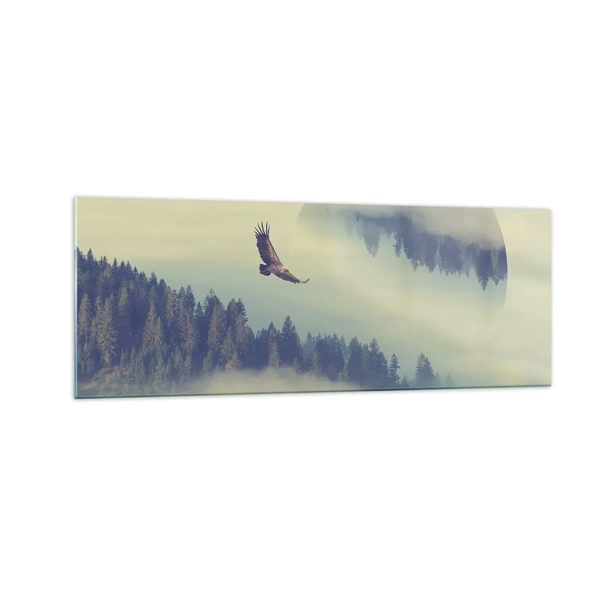 Glass picture - Flying Eagle  - 140x50 cm