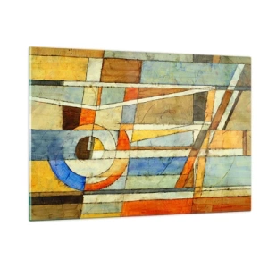Glass picture - Cubism on a Construction Site - 120x80 cm