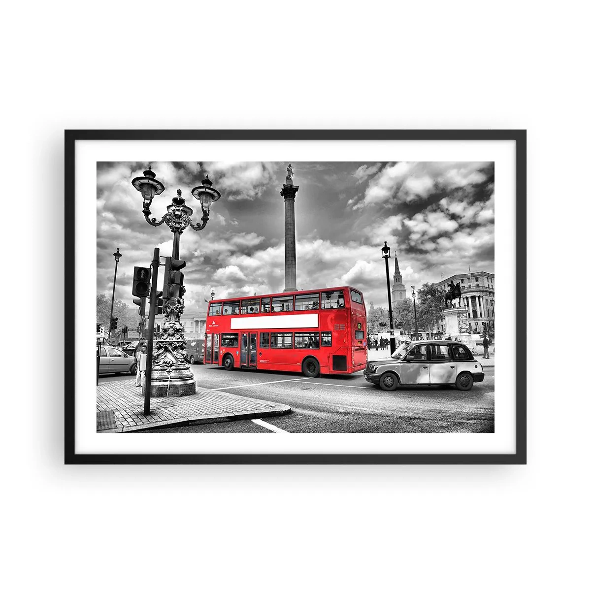 Poster in black frame - Real Bloodstream of a City - 70x50 cm