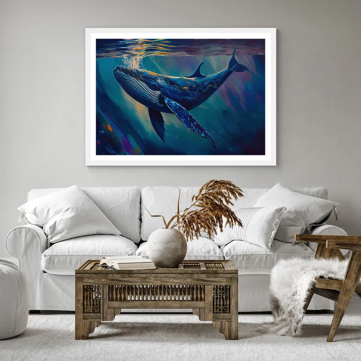Poster in white frmae - Welcome to My World - 50x40 cm