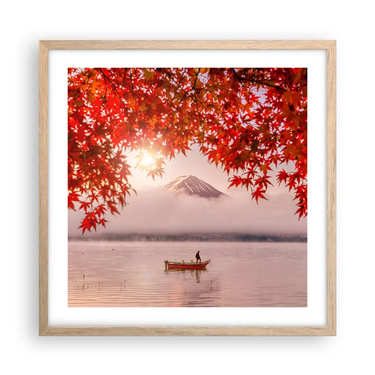 Poster in light oak frame - In Japanese Style - 50x50 cm