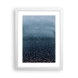 Poster in white frmae - Composition - Blue Phases - 30x40 cm