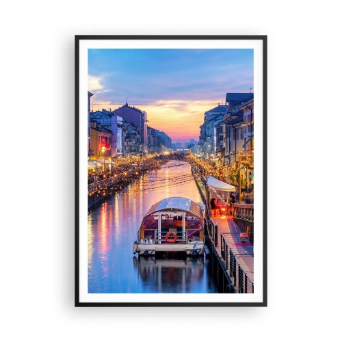 Poster in black frame - Evening of Light and Fun - 70x100 cm