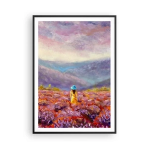 Poster in black frame - In Lavendar World - 70x100 cm