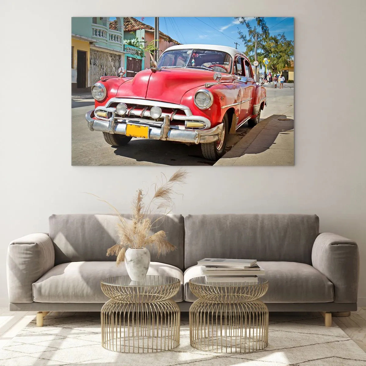 Glass picture - Only in Cuba - 120x80 cm