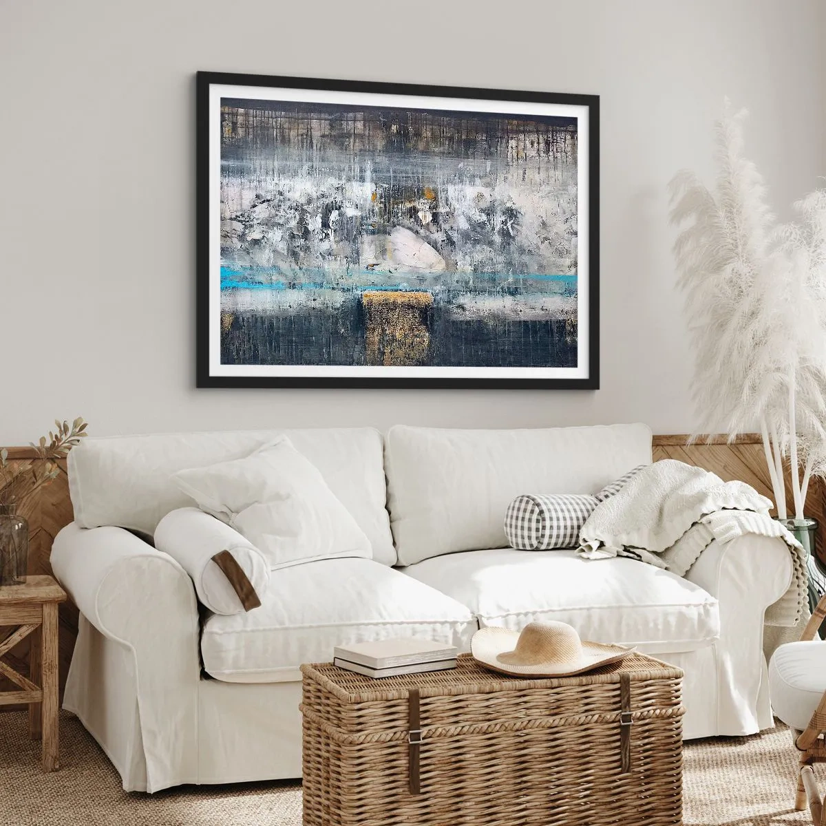 Poster in black frame - Icy Path - 50x40 cm