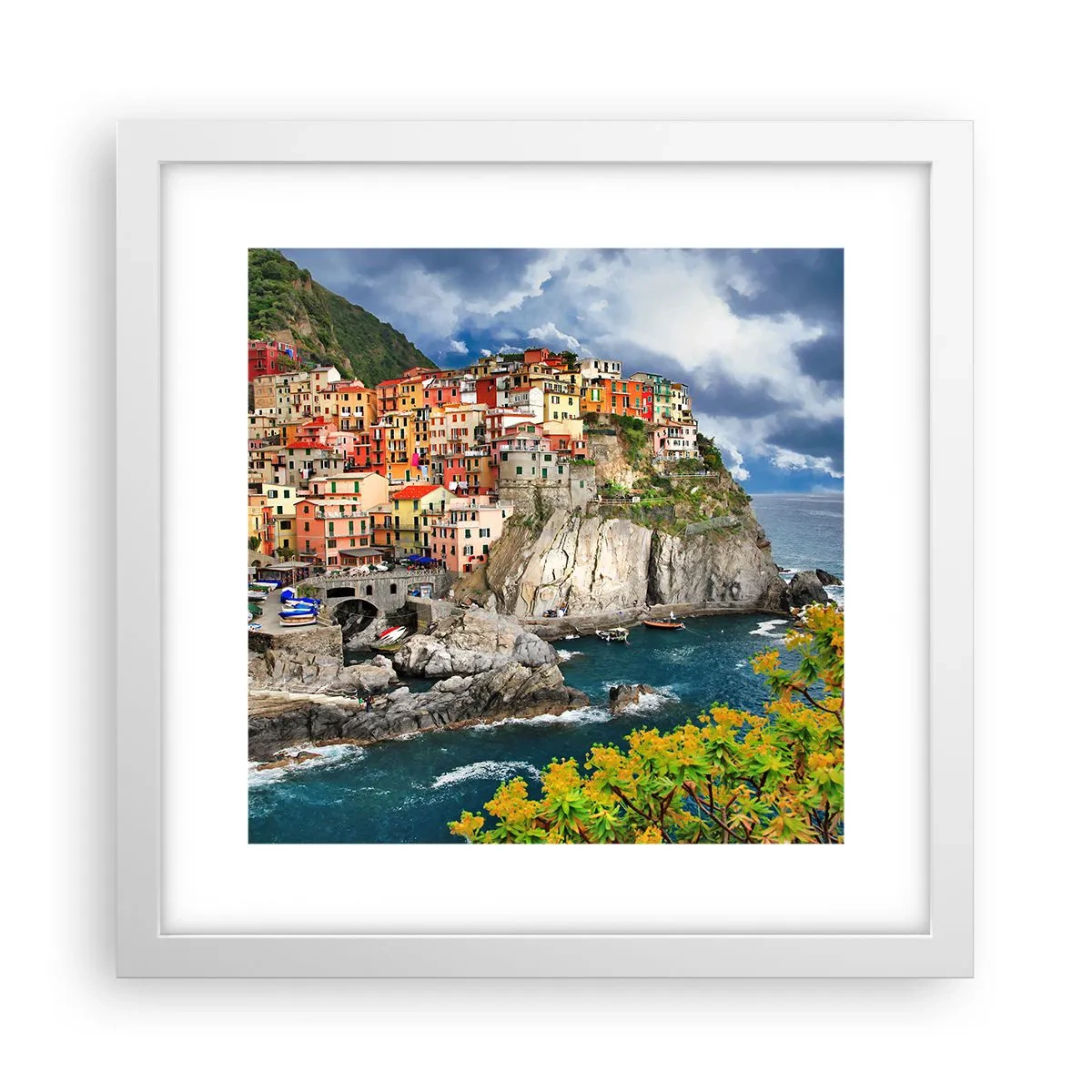 Poster in white frmae - Hugging the Rocks - 30x30 cm