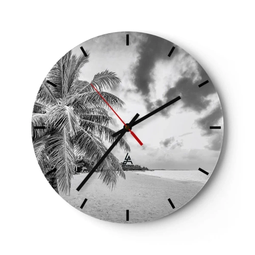 Wall clock - Clock on glass - When You Miss Loneliness… - 40x40 cm