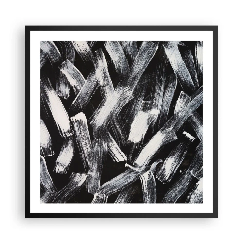 Poster in black frame - Abstract in Industrial Spirit - 60x60 cm
