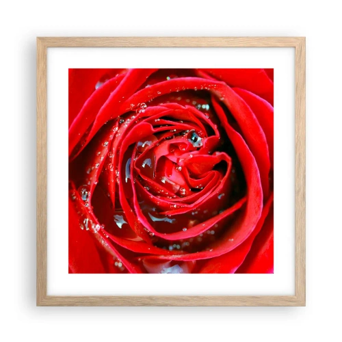 Poster in light oak frame - In Dew Drops - 40x40 cm