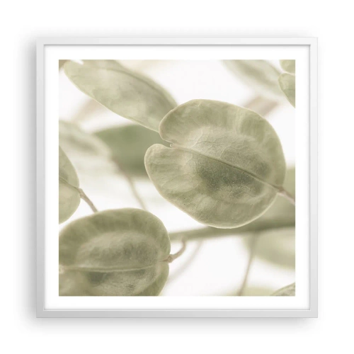 Poster in white frmae - In the Beginning There Were Leaves… - 60x60 cm