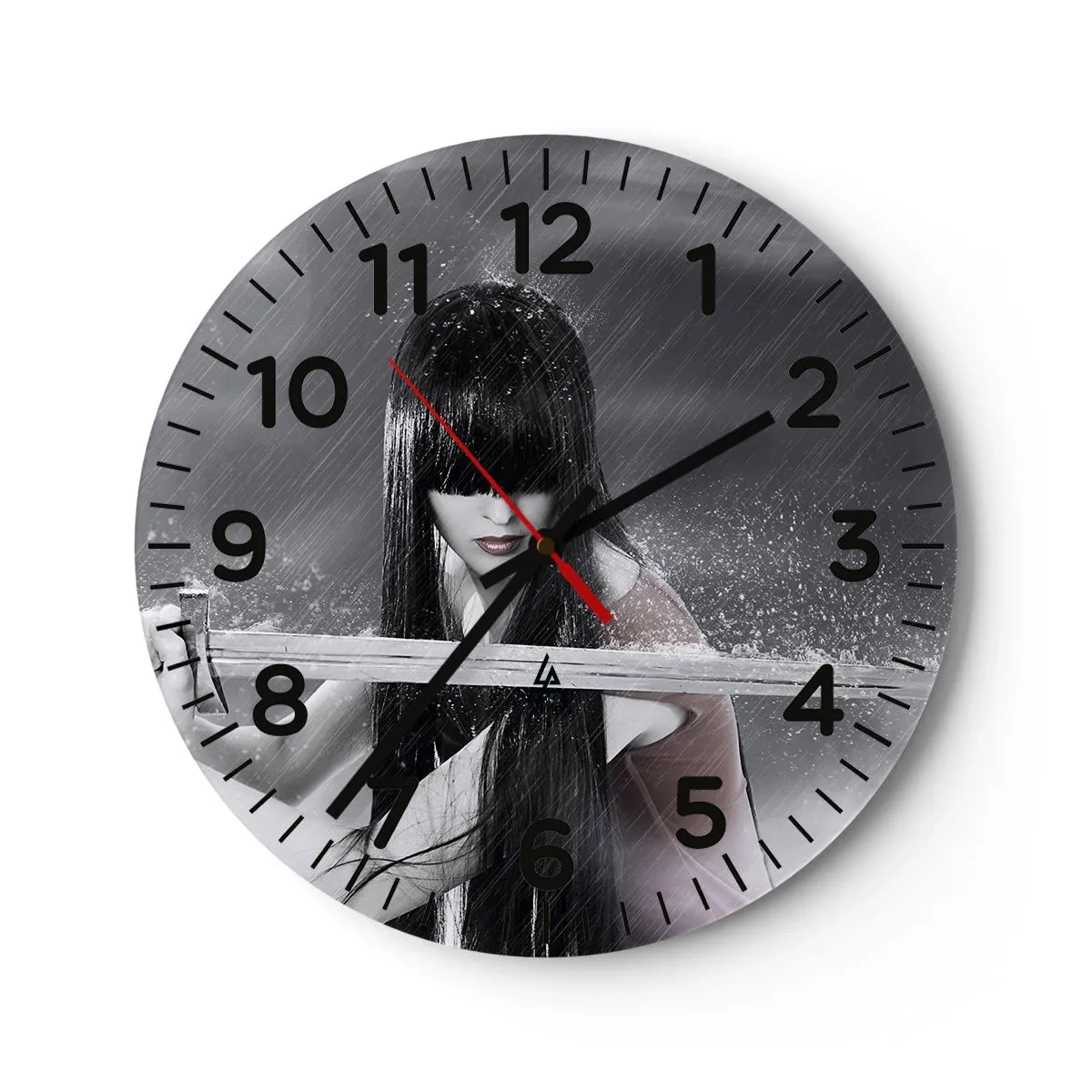 Wall clock - Clock on glass - Beautiful and Dangerous - 30x30 cm
