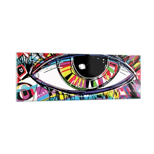 Glass picture - Colourful Eye - Colourful Soul - 90x30 cm