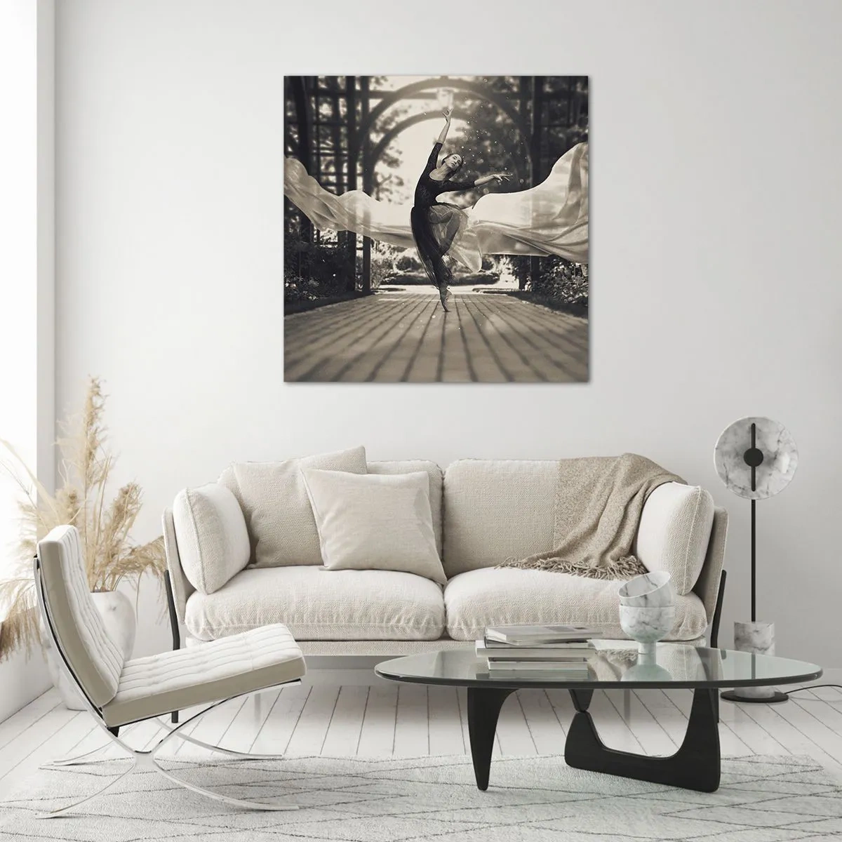 Glass picture - Dance of the Garden Spirit - 50x50 cm