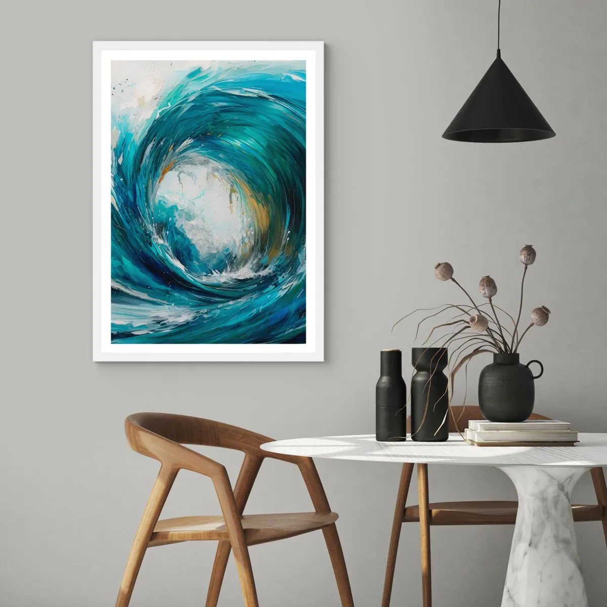 Poster in white frmae - Sea Portal - 70x100 cm