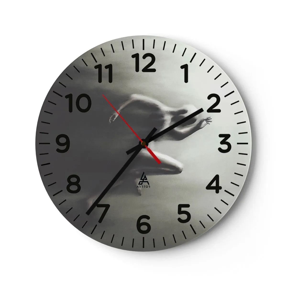 Wall clock - Clock on glass - Unstoppable - 30x30 cm