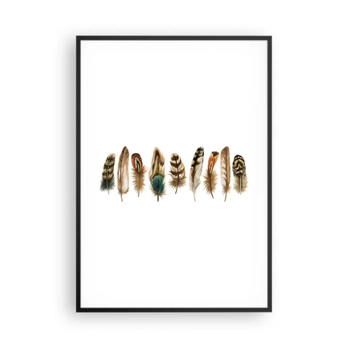 Poster in black frame - Feather Variation - 70x100 cm