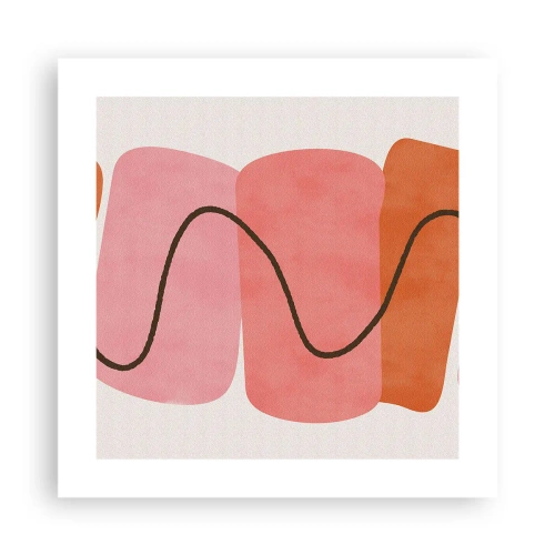 Poster - Gentle Movement of forms - 40x40 cm