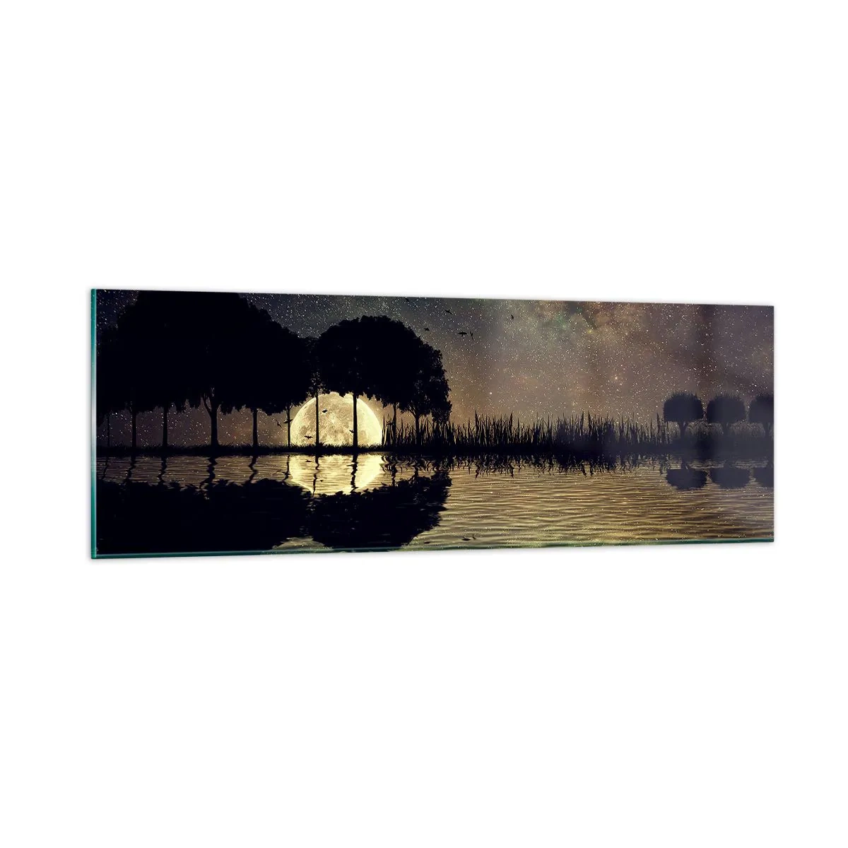 Glass picture - Night at the Edge of the World - 90x30 cm