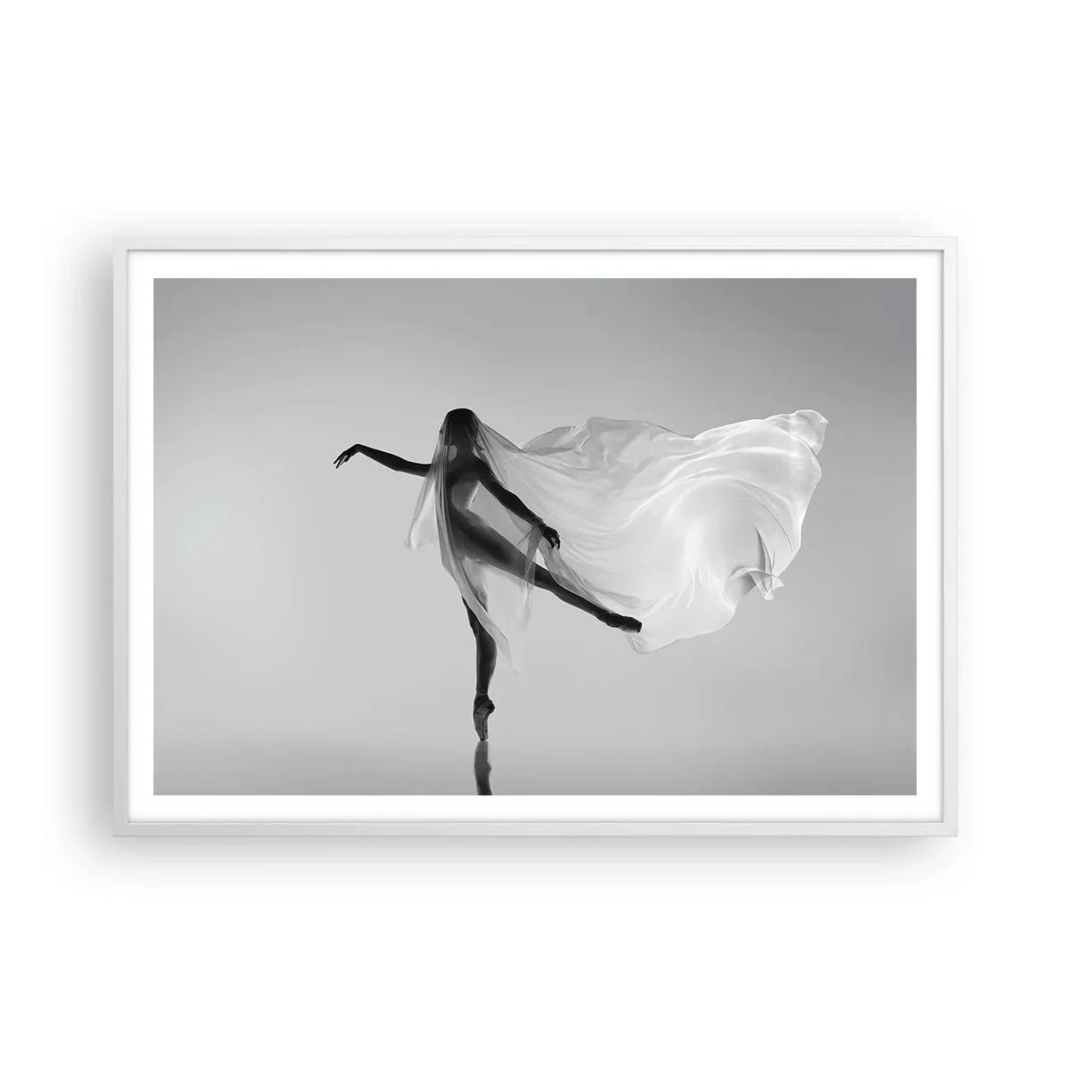 Poster in white frmae - Lightness and Grace - 100x70 cm