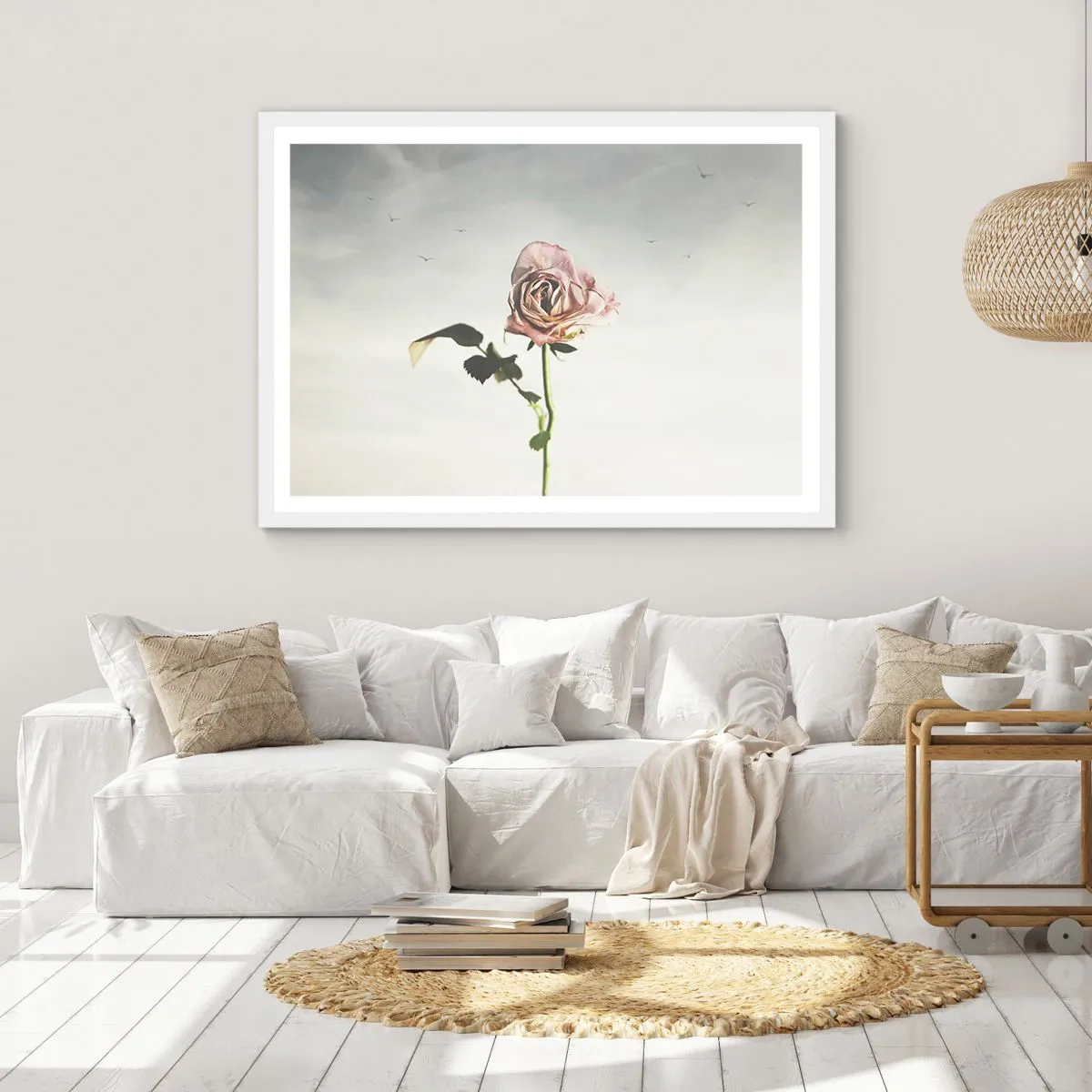 Poster in white frmae - Welcoming of Spring - 100x70 cm
