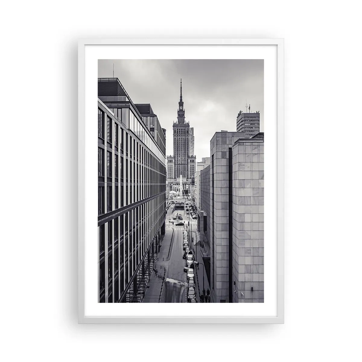 Poster in white frmae - Warsaw Valley - 50x70 cm