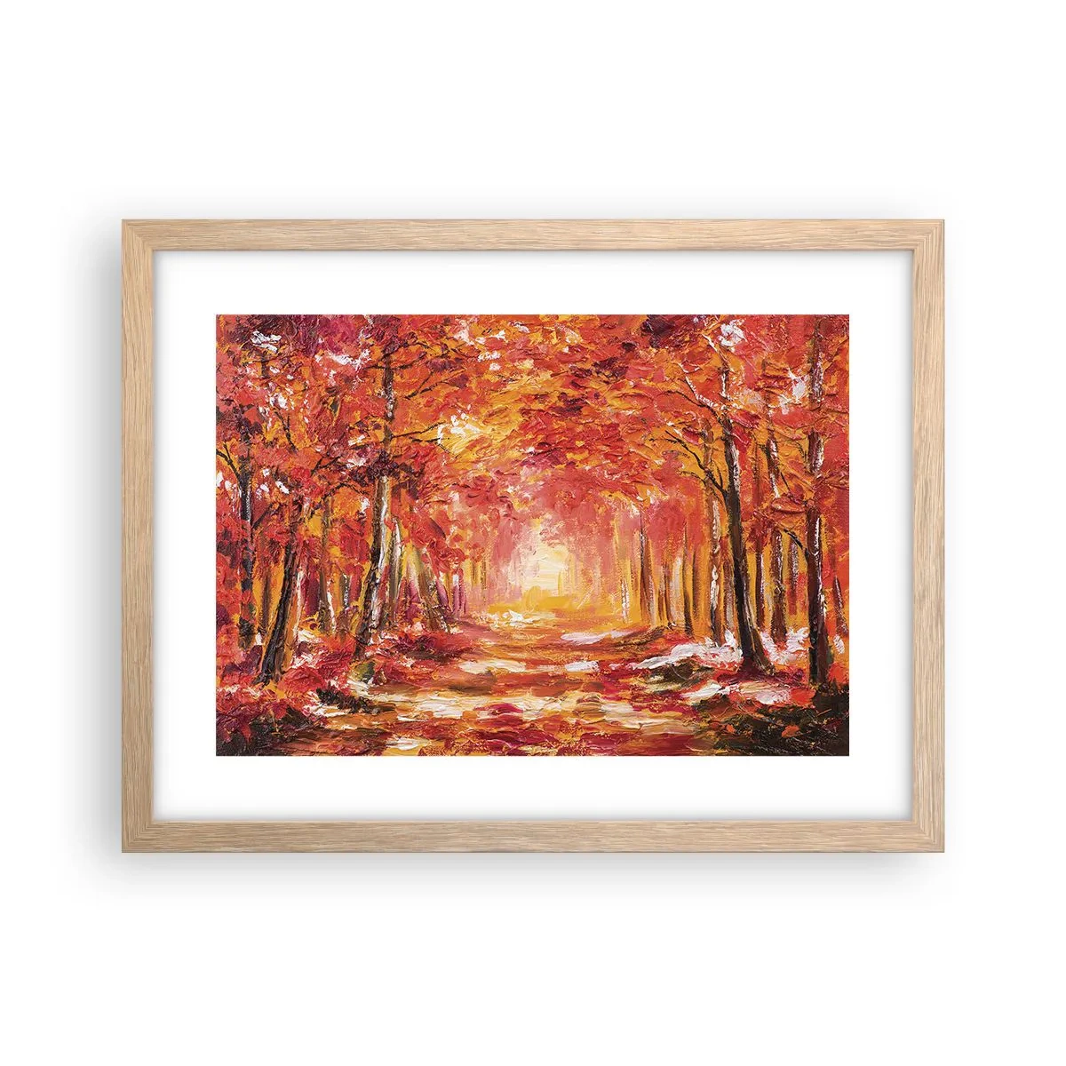 Poster in light oak frame - Copper Forest - 40x30 cm