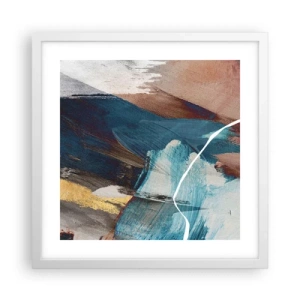 Poster in white frmae - With Panache and Energy - 40x40 cm
