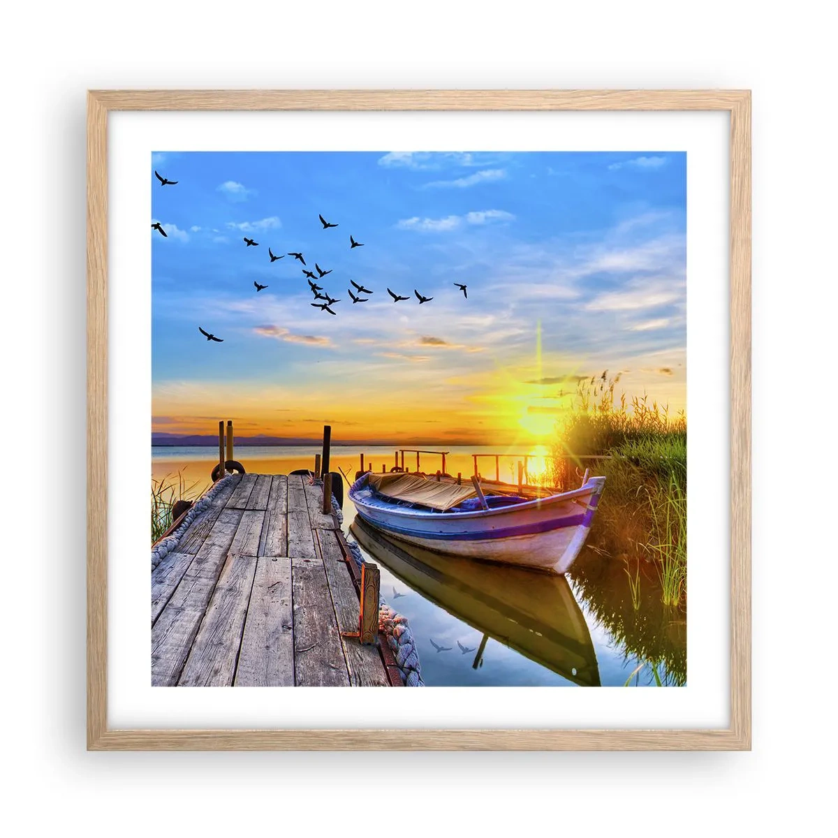 Poster in light oak frame - Goodbye, See You tomorrow - 50x50 cm