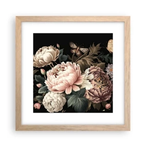 Poster in light oak frame - Baroque Style - 30x30 cm