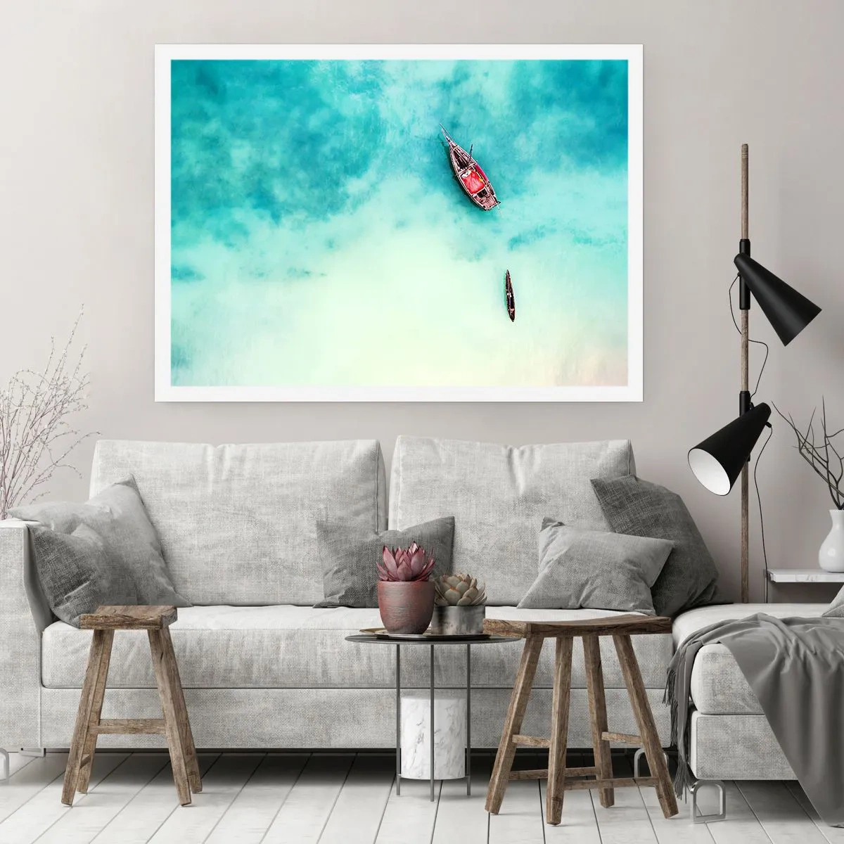 Poster - On the Beaches of Zanzibar, When the Tide Is High - 40x30 cm