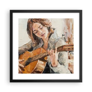 Poster in black frame - Concert for Guitar and Girly Heart - 40x40 cm