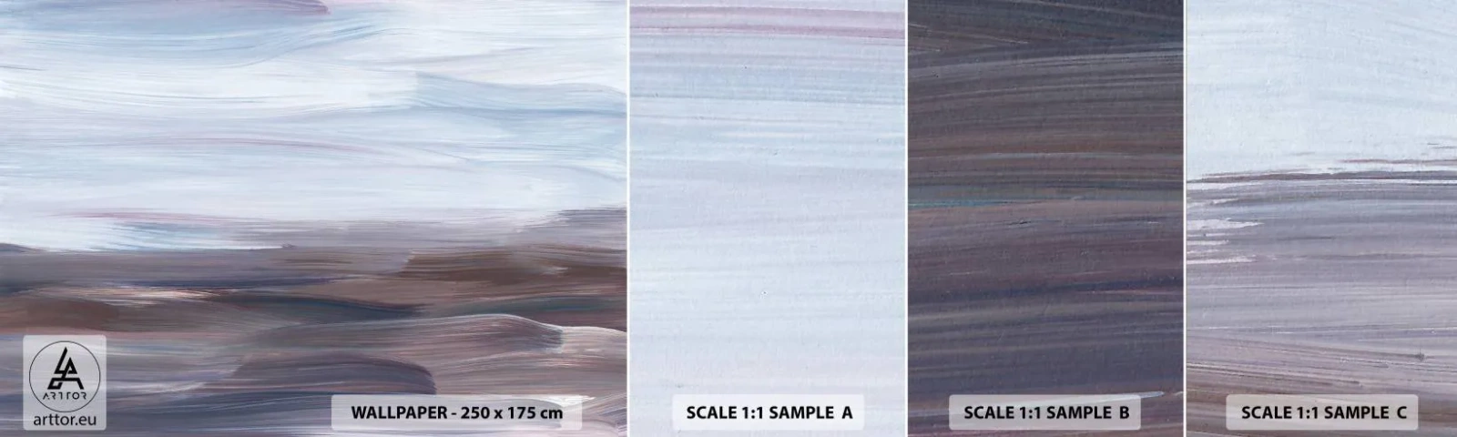 Photo Wallpaper Sample Self-Adhesive Deluxe Sticker - Elements: Water - Paint, Piece, Minimalism - 100x30 cm