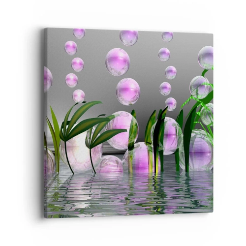 Canvas picture - Reflexive Composition of Lightness and Life - 40x40 cm
