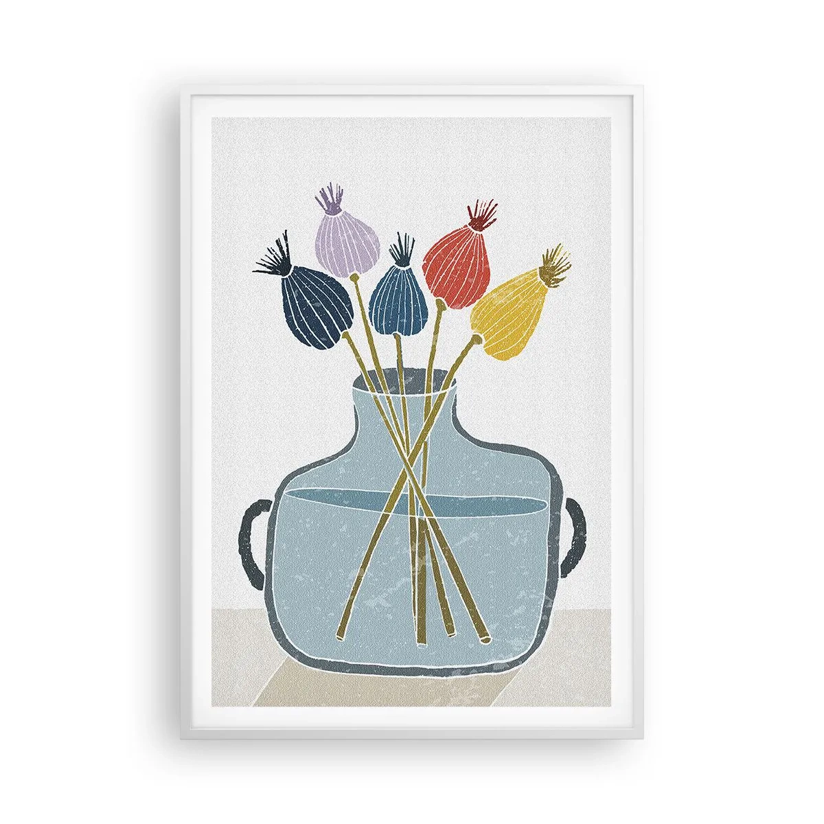 Poster in white frmae - As Quiet as Poppies - 70x100 cm