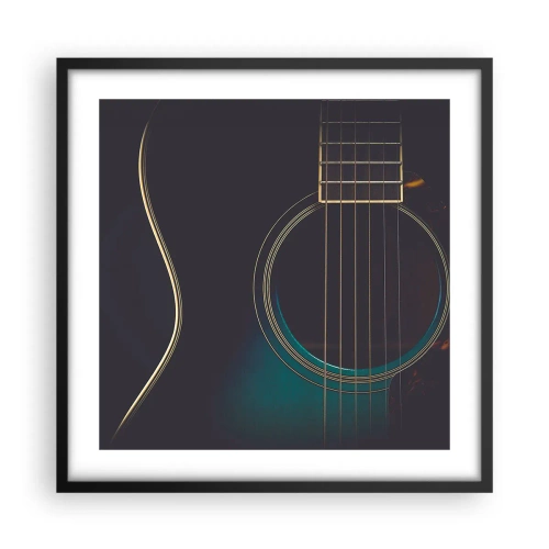 Poster in black frame - A Moment Before It Sounds - 50x50 cm