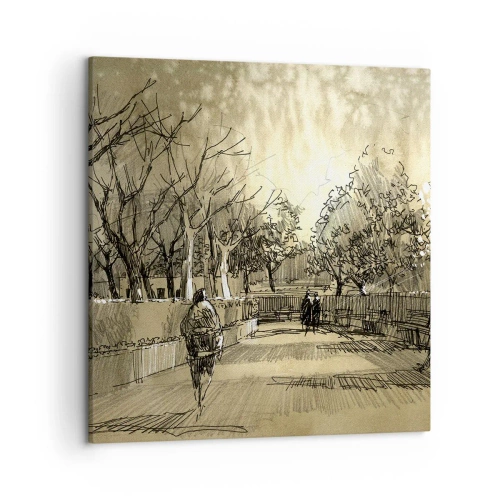 Canvas picture - Moment Stopped with a Feather - 50x50 cm