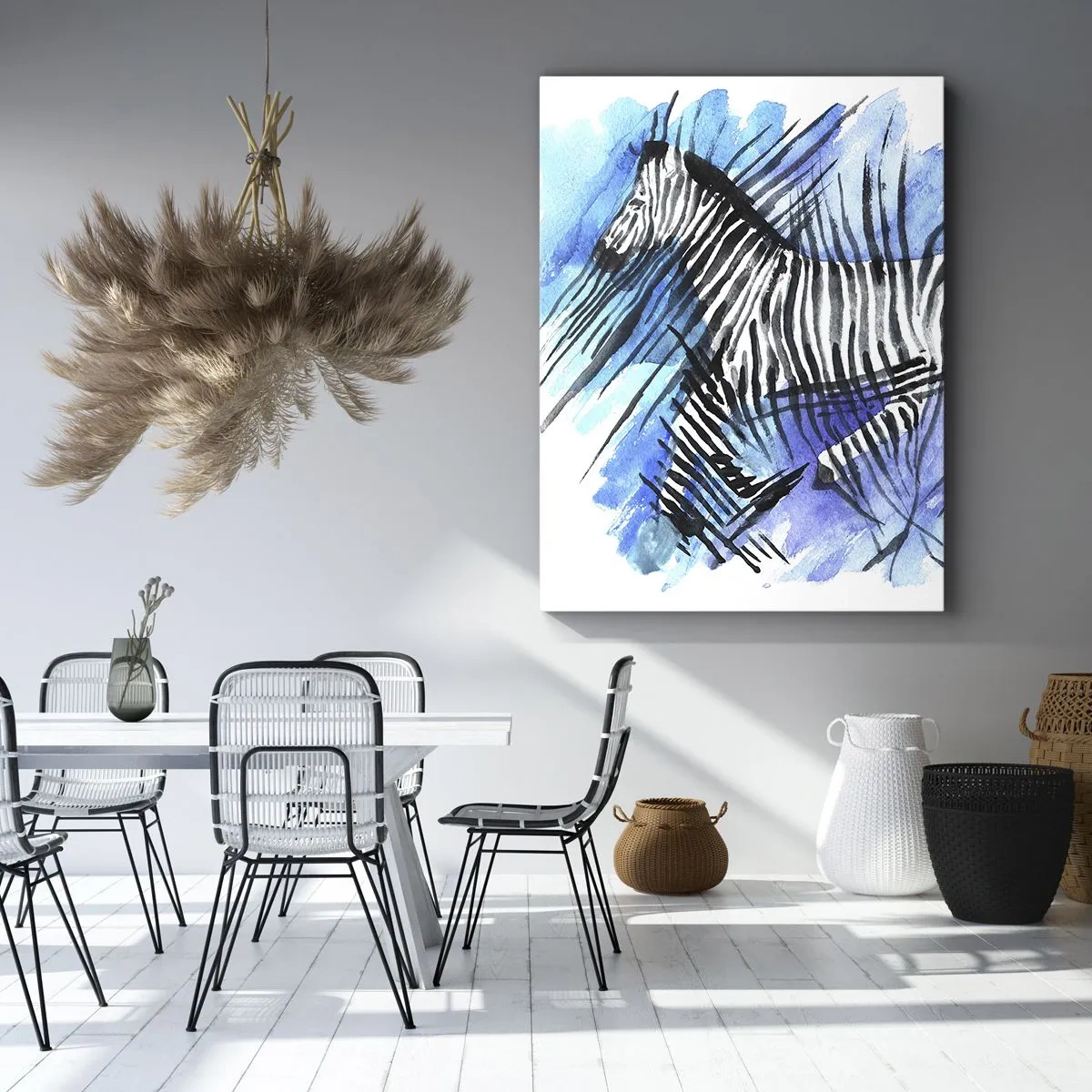 Canvas picture - Hidden in Stripes - 65x120 cm