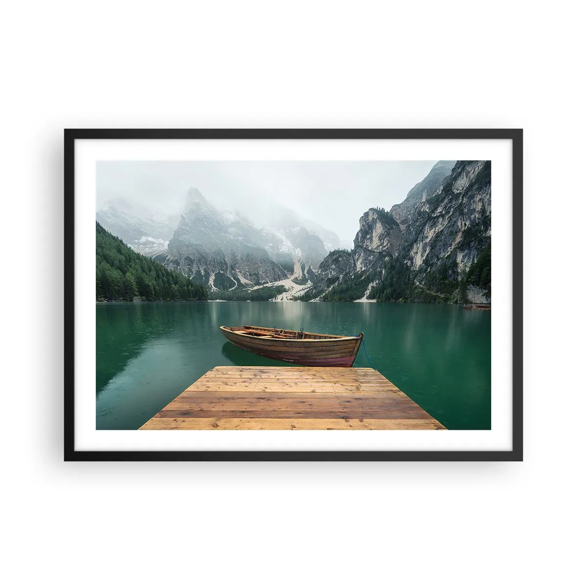 Poster in black frame - Boat Found Solitude - 70x50 cm