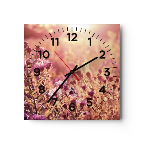 Wall clock - Clock on glass - Before Summer Goes - 30x30 cm