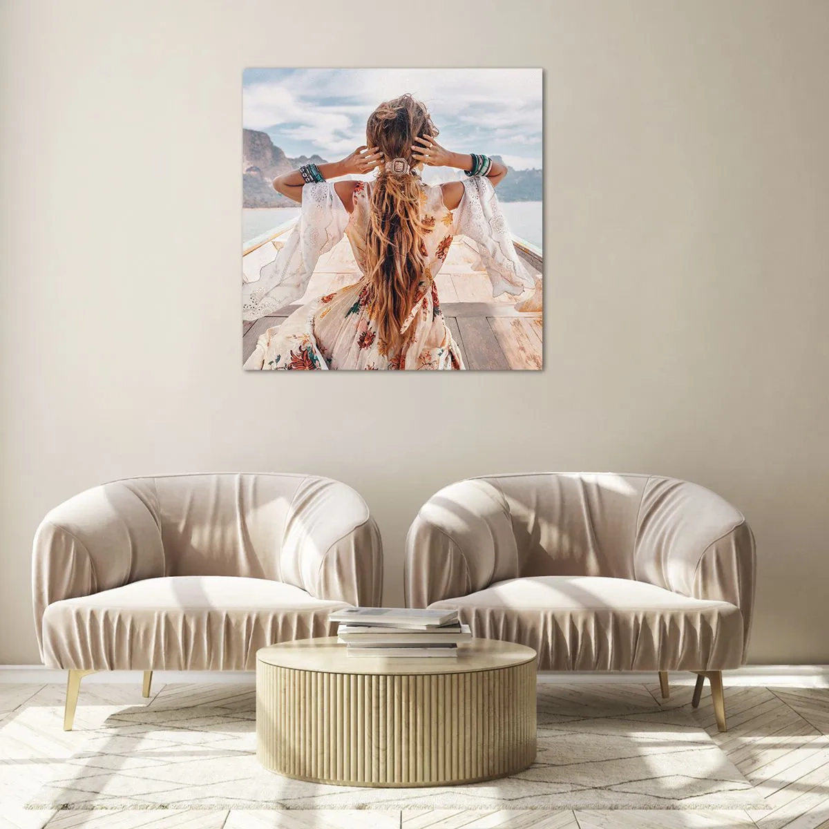 Glass picture - On the Way to Happiness - 70x70 cm